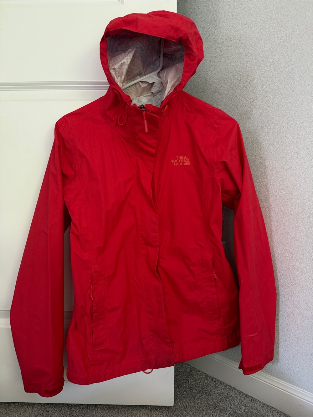 The North Face Women's Bright Red Waterproof Hooded Jacket